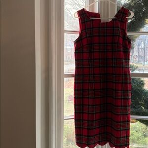 Talbots Red and Black Plaid Dress